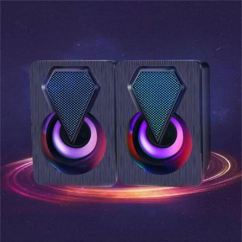 Caixa de som XTRAD RGB Estéreo 2.0 Para PC Notebook - MimoHouse
