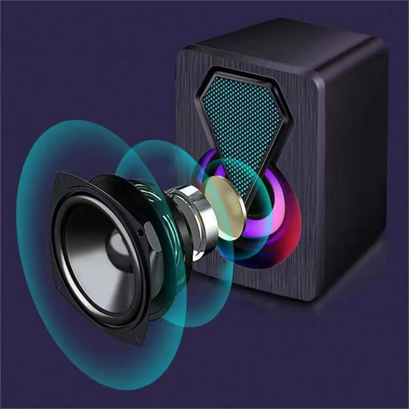 Caixa de som XTRAD RGB Estéreo 2.0 Para PC Notebook - MimoHouse