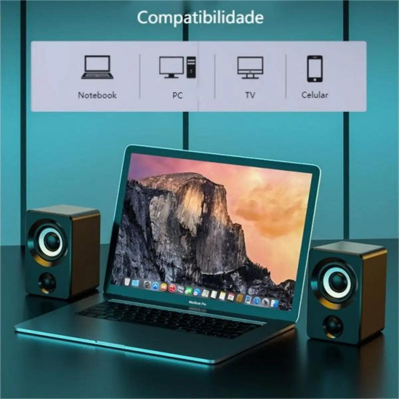 Caixa de som PC 2.0 para Computador Notebook XDG-1003 - MimoHouse