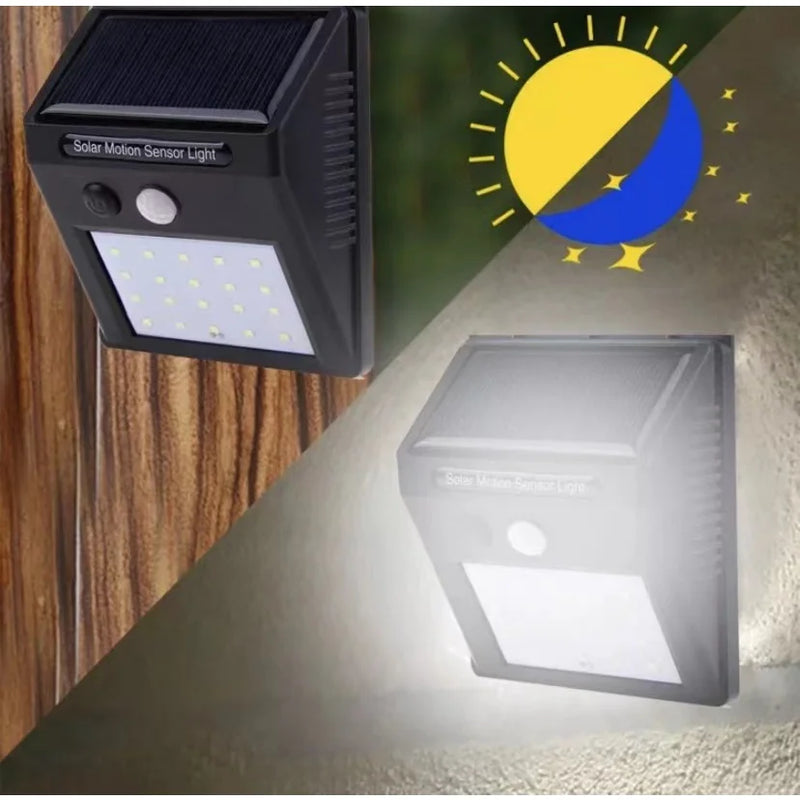 Luminária Solar Led Com Sensor De Movimento Automático 20 LED - MimoHouse