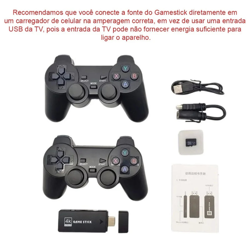Videogame Retro com 10.000 Jogos + Dois Controles Sem Fio🎮 - MimoHouse