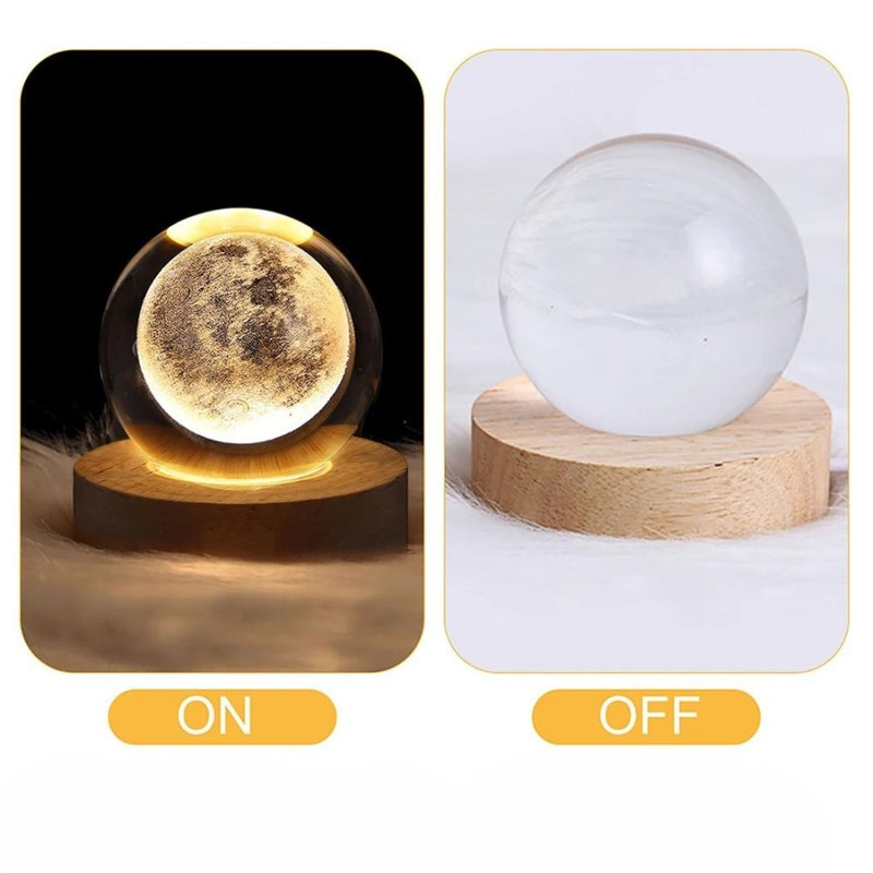 Bola de Cristal Luz Noturna Galáxia/Astronauta/Lua - MimoHouse
