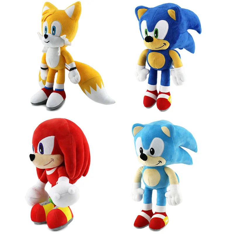 Sonic Knuckles Tails de Pelúcia Plush Super Macio 30cm - MimoHouse