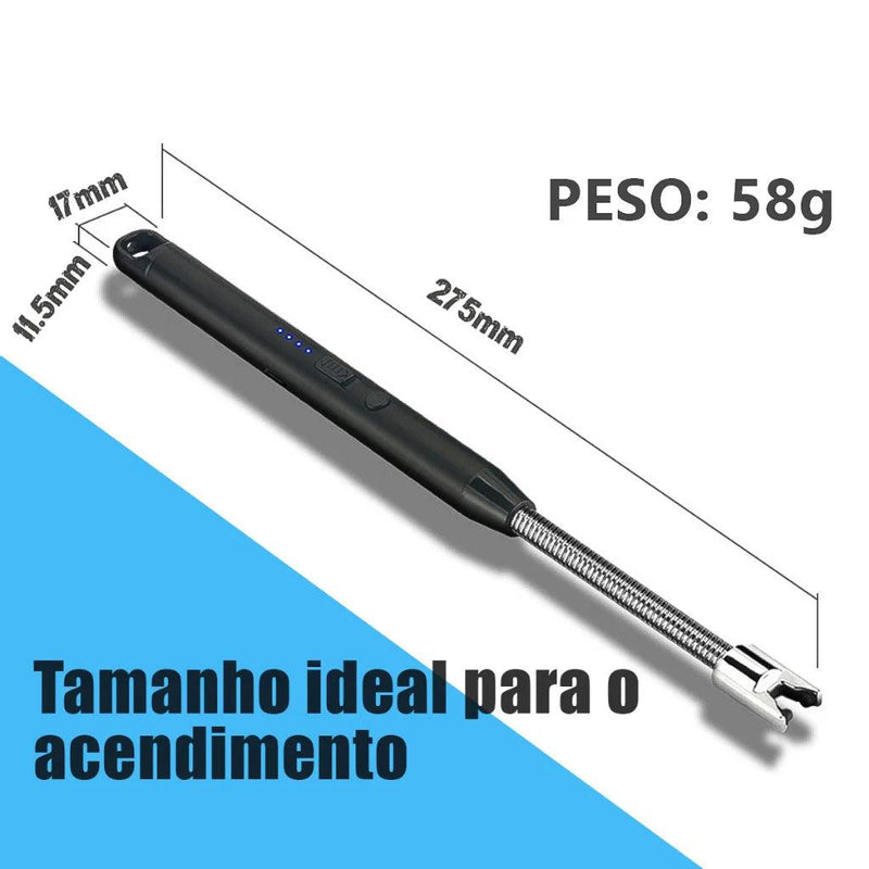 Acendedor Elétrico Recarregável por USB Luxo - MimoHouse