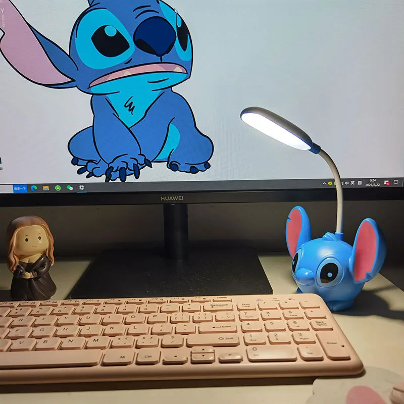 Lâmpada de Mesa LED Lilo & Stitch com Apontador de Lápis e Luz Dobrável - MimoHouse