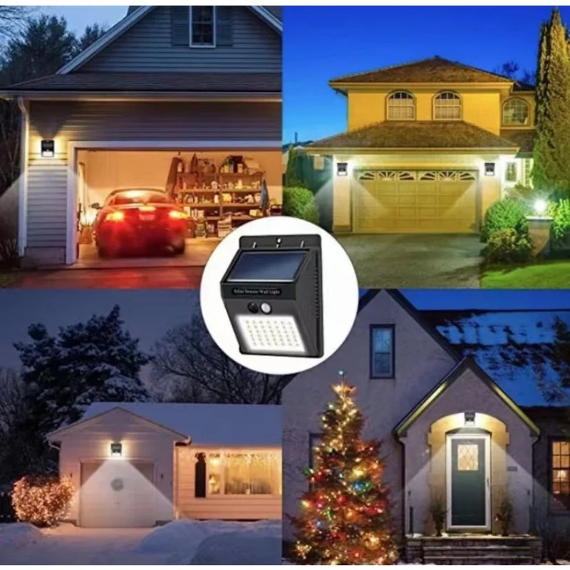 Luminária Solar Led Com Sensor De Movimento Automático 20 LED - MimoHouse