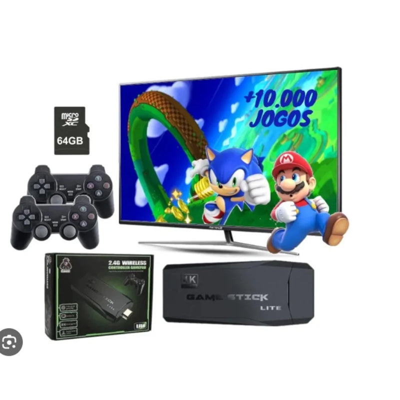 Videogame Retro com 10.000 Jogos + Dois Controles Sem Fio🎮 - MimoHouse